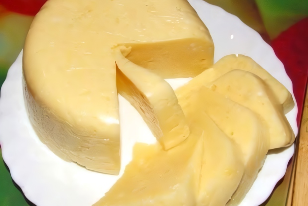 Домашний сыр с чесноком и укропом