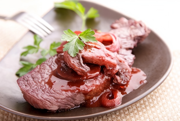 Горячий грибной соус с красным вином и тимьяном к мясу