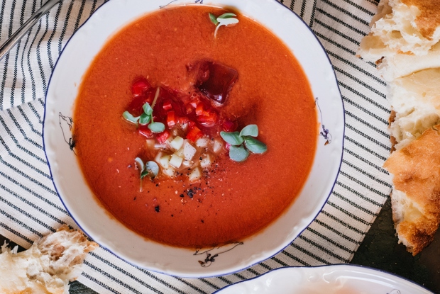Холодный суп из кавказских помидоров
