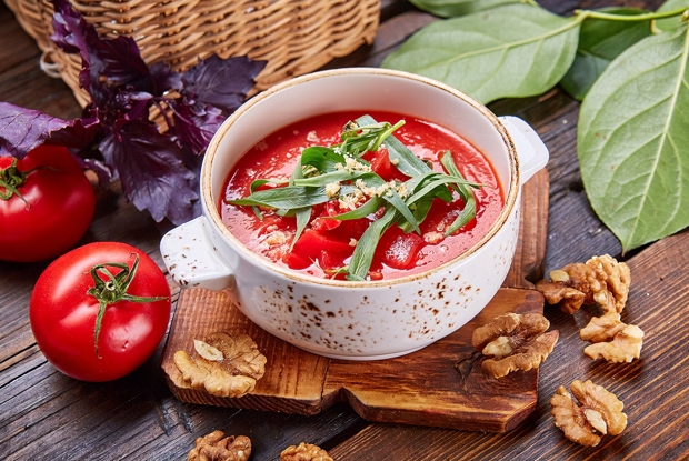Холодный томатный суп с абхазскими помидорами