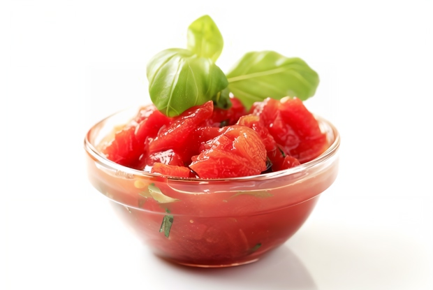 Легкий томатный салат с базиликом