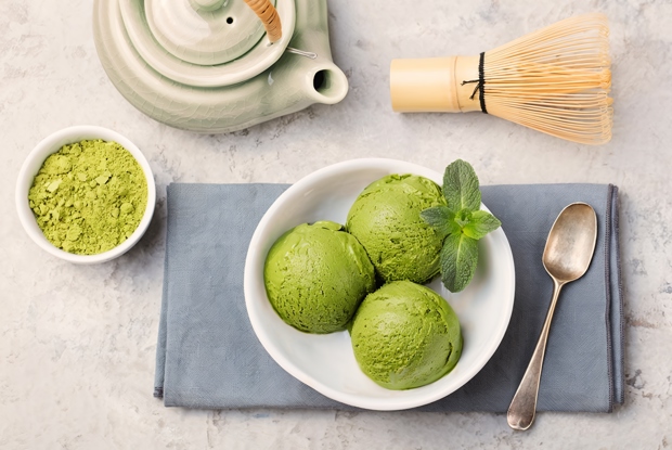 Мороженое из зеленого чая маття