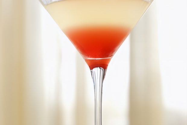 Персиковый мартини с малиной
