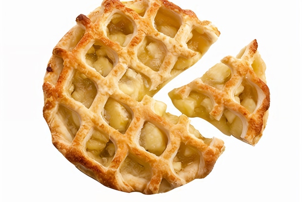 Пирог с яблоками, сухофруктами и специями