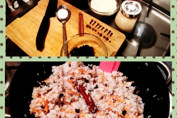 Рис с морковью и кокосовым орехом