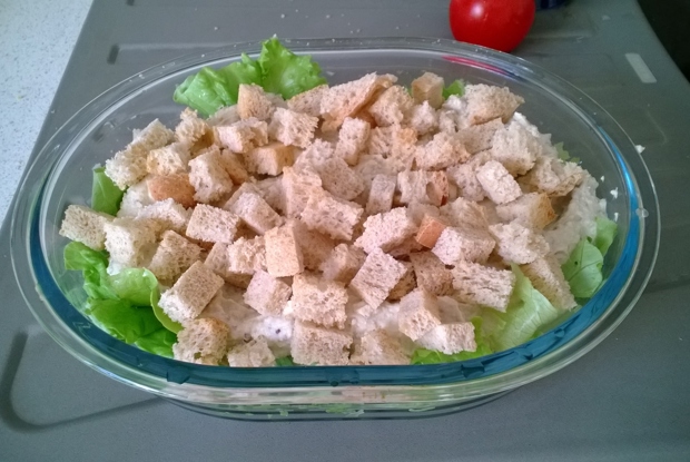 Салат «Цезарь» с тофу