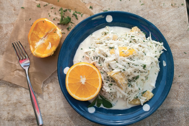 Салат из редьки с апельсином и йогуртом