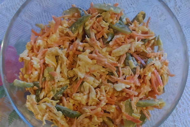 Салат из куриного филе с морковкой по-корейски