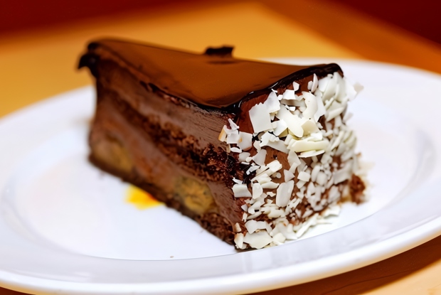 Шоколадно-банановый пирог