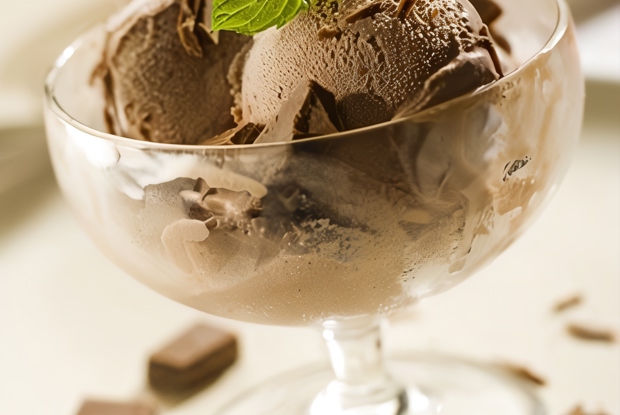 Шоколадное мороженое с самбукой