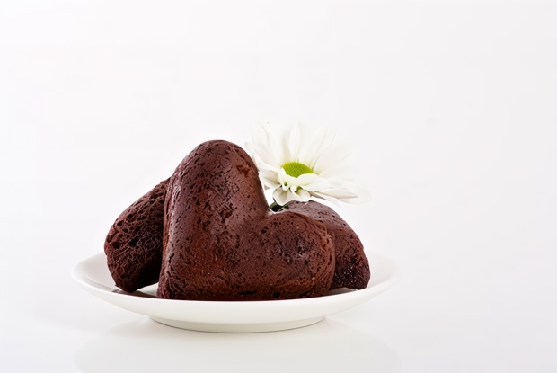 Шоколадное печенье в виде сердец