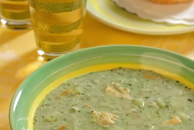 Сливочный суп со шпинатом