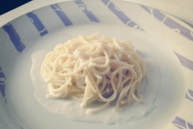 Спагетти в сливочно-сырном соусе