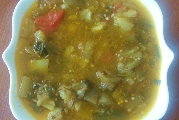 Суп из баклажанов и болгарского перца