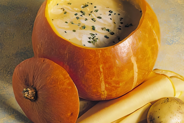 Суп из тыквы и сыра грюйер