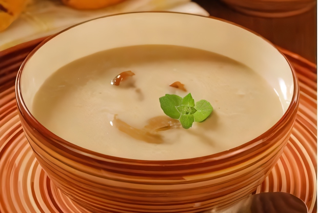 Суп-пюре из фасоли с грибами