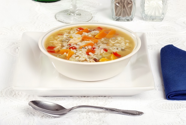 Суп с кроликом и рисом карнароли
