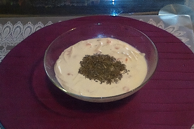 Суп со сливочным плавленым сыром и креветками