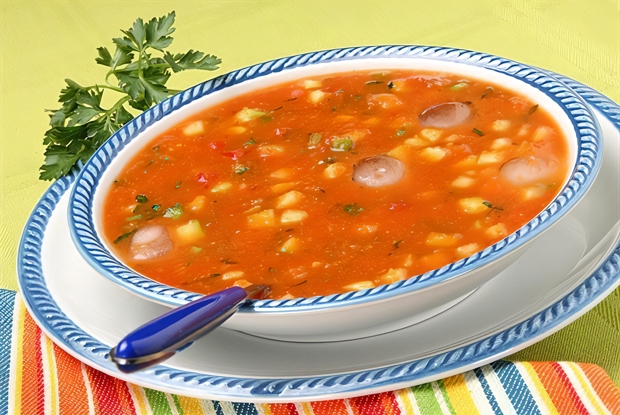 Суп томатный с кукурузой