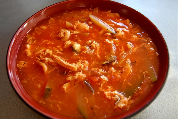 Томатный суп из  морепродуктов