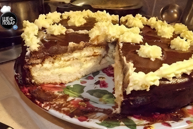Торт «Чародейка» с ванильным кремом