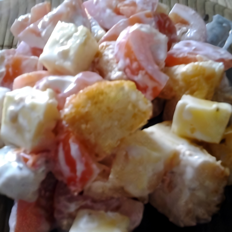 Салат «Бавария» с курицей и сухариками – пошаговый рецепт приготовления с фото