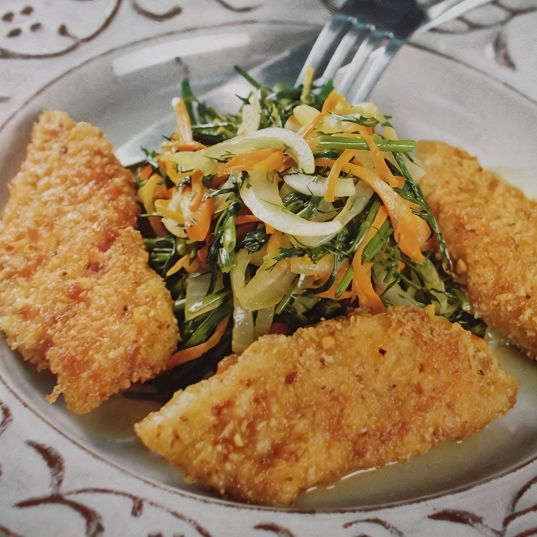 Жареная рыба по-милански, вкусный ужин за считанные минуты | Tasty Space | Дзен