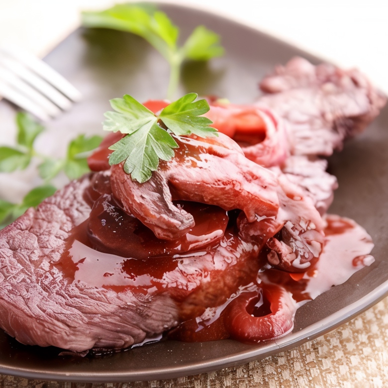 Горячий грибной соус с красным вином и тимьяном к мясу