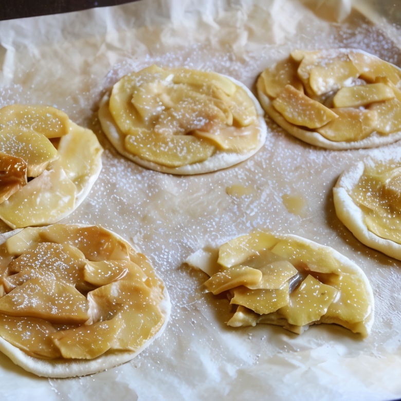 Яблочные мини пироги с бананом и карамелью