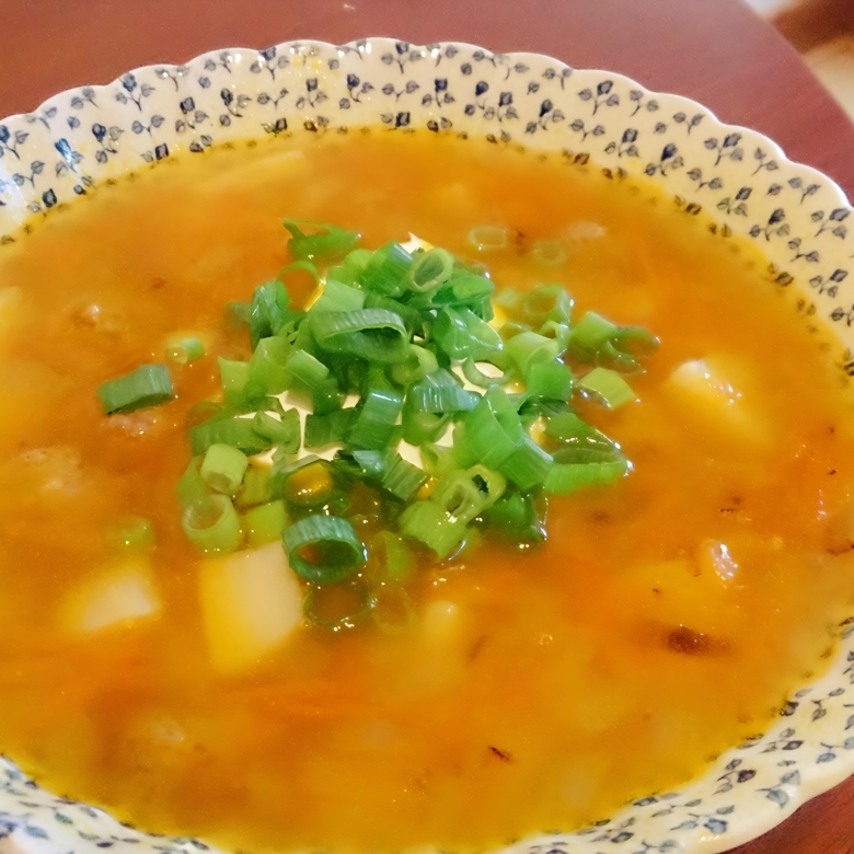 Картофельный суп-пюре с фрикадельками