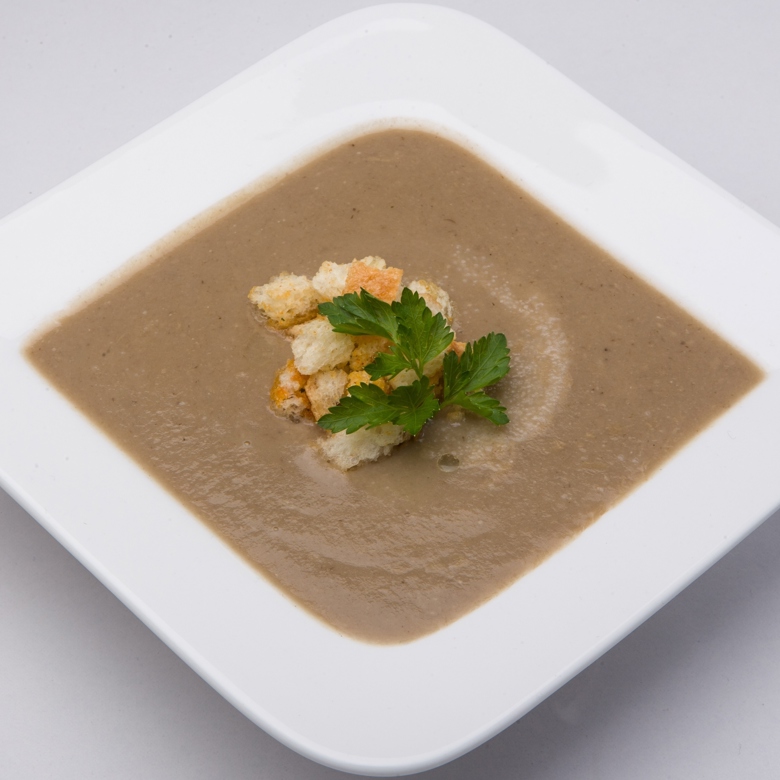 Грибной крем-суп с чесночными сухариками, пошаговый рецепт на ккал, фото, ингредиенты - Лялич
