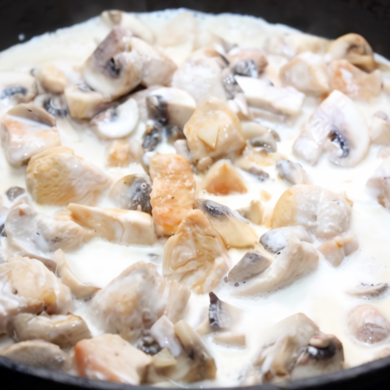 Рецепт курицы с грибами в духовке, пошаговый рецепт на ккал, фото, ингредиенты - Kate&Kate