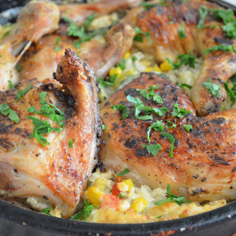 Курица с рисом и овощами рецепт с фото