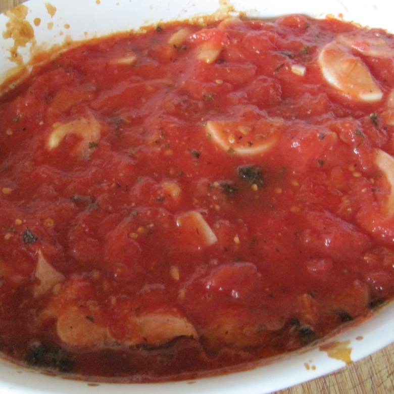 Паста с курицей и грибами в томатном соусе – пошаговый рецепт приготовления с фото