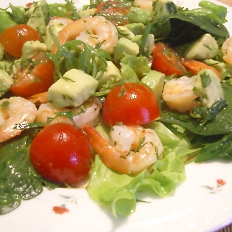 Салат из авокадо с креветками рецепт – Средиземноморская кухня: Салаты. «Еда»