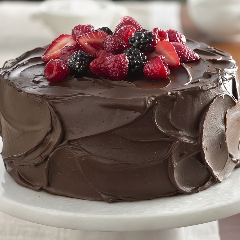 Мраморный шоколадный пирог
