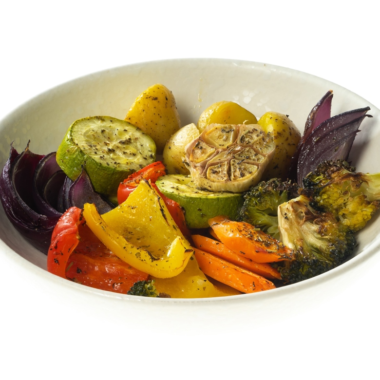Овощи в духовке запеченные крупными рецепт с фото пошагово