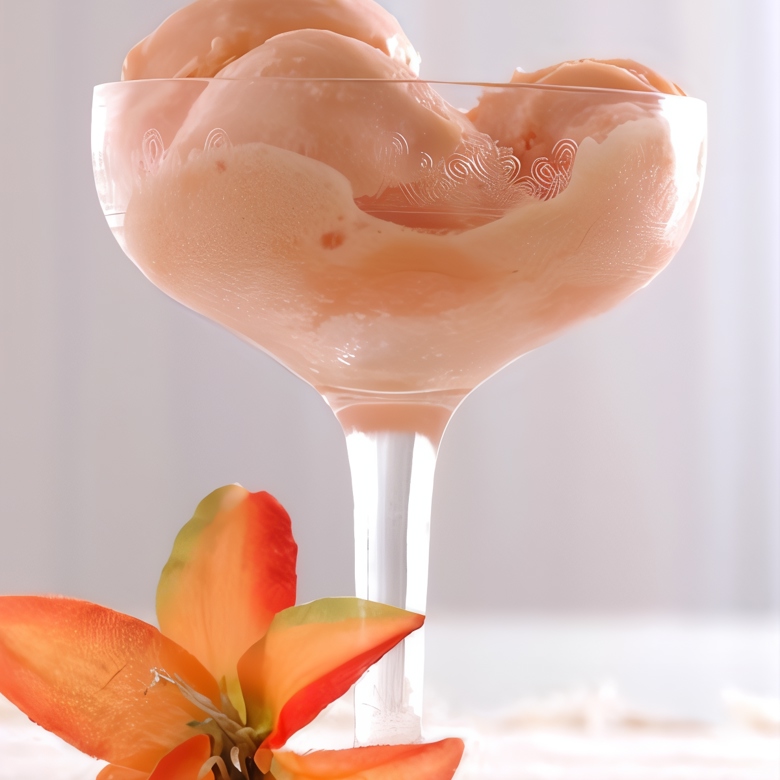 Персиковое йогуртовое мороженое