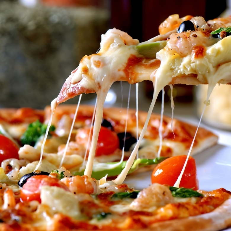 Итальянская пицца с морепродуктами