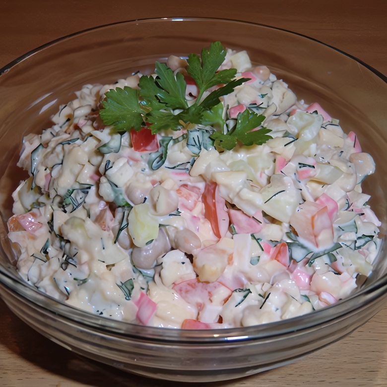 Зимний салат с фасолью и перцем – пошаговый рецепт приготовления с фото