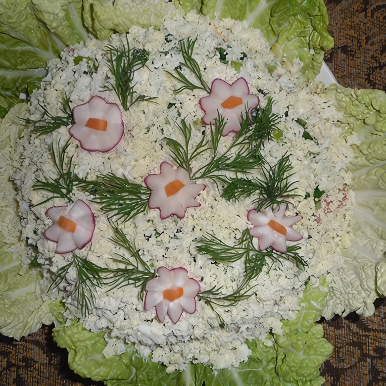 Слоеный весенний овощной салат