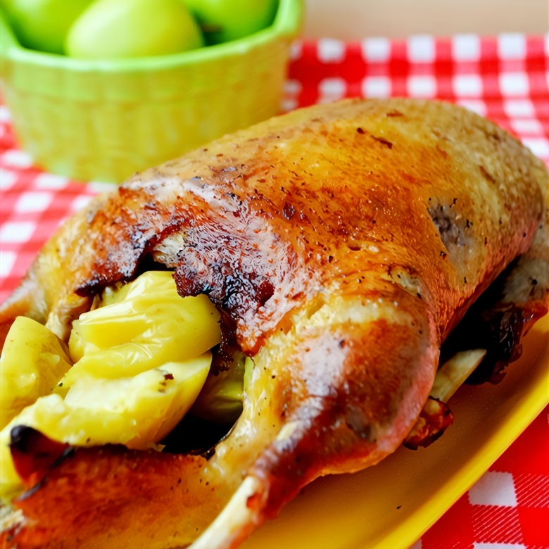 Курица с Яблоками в духовке, Фаршированная Тушка целиком