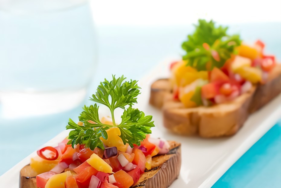 Фото рецепта Красно-желтая закуска из перцев