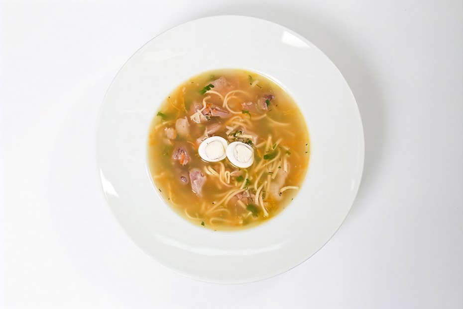 Фото рецепта Куриная лапша с потрохами