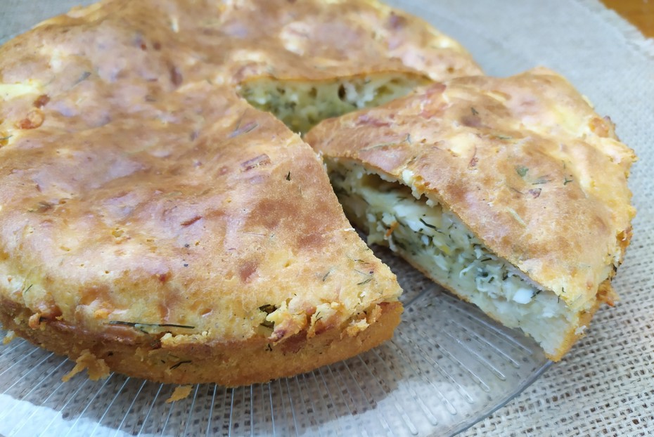 Фото рецепта Заливной пирог с курицей