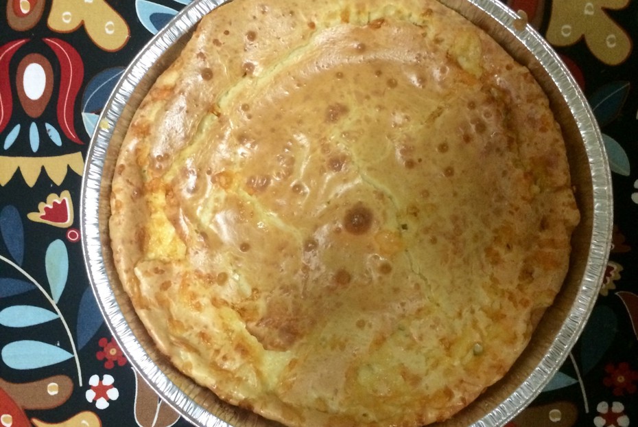 Фото рецепта Заливной сырный пирог