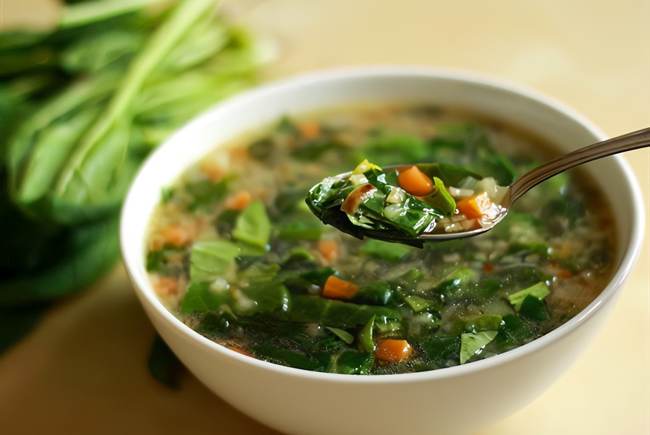 Фото рецепта Зеленый суп с имбирем