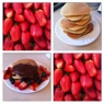Фотография рецепта Американские панкейки с горячим шоколадом и ягодами автор Даша Маркова