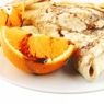 Фотография рецепта Апельсиновые блины из овсянки с курагой автор Masha Potashova