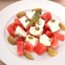Фотография рецепта Арбузный салат с фетой и мятой автор Masha Potashova